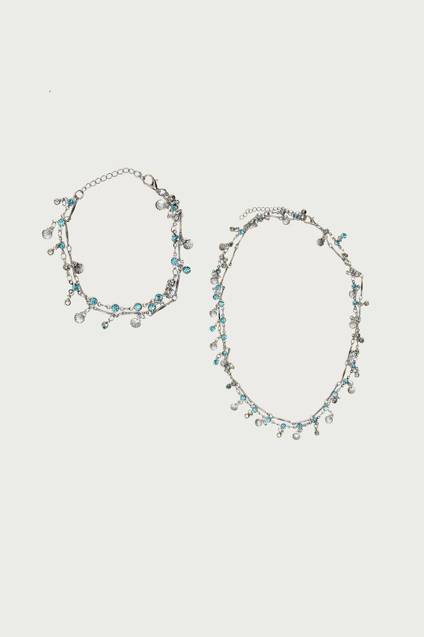 Sea Stone Necklace & Bracelet Pack
