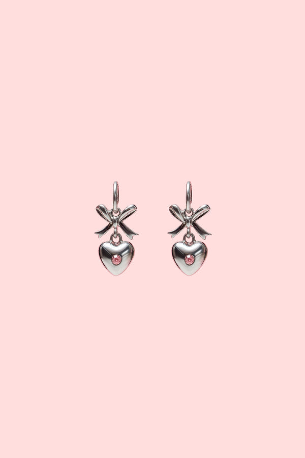 Barbie™ Bow & Heart Hoop Earrings