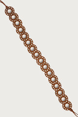 Faux Suede Studded Disc Belt