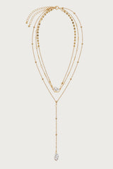 Layered Pearly Bead Necklace