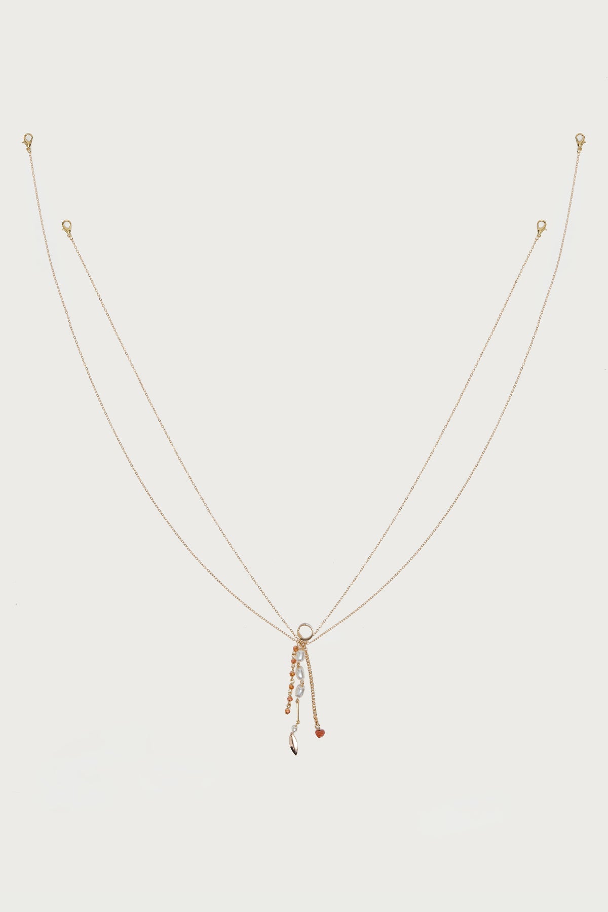 Pearly Bead Layered Body Chain