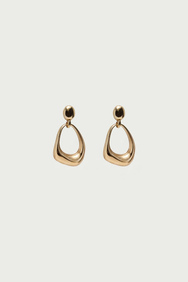 Abstract Oval Dangle Earrings