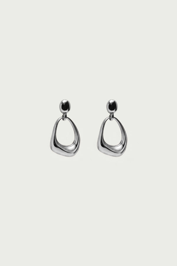 Abstract Oval Dangle Earrings