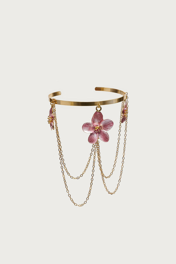 Tropical Flower Chain Arm Cuff