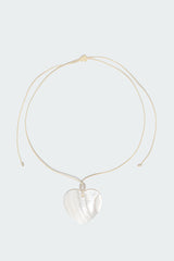 Heart Shell Cord Necklace