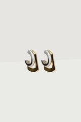 Abstract Dangling Hoop Earrings