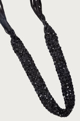 Sequin Fringe Tie Belt