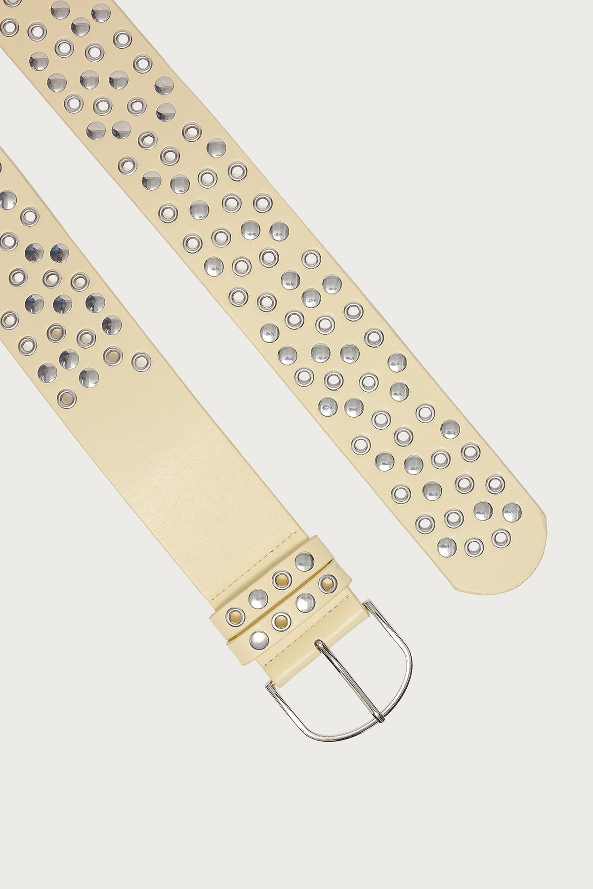 Studded Grommet Faux Leather Belt