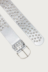 Studded Grommet Faux Leather Belt