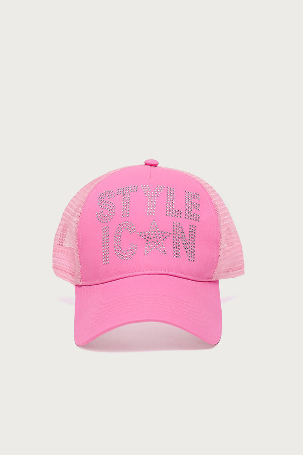 Style Icon Rhinestone Trucker Hat