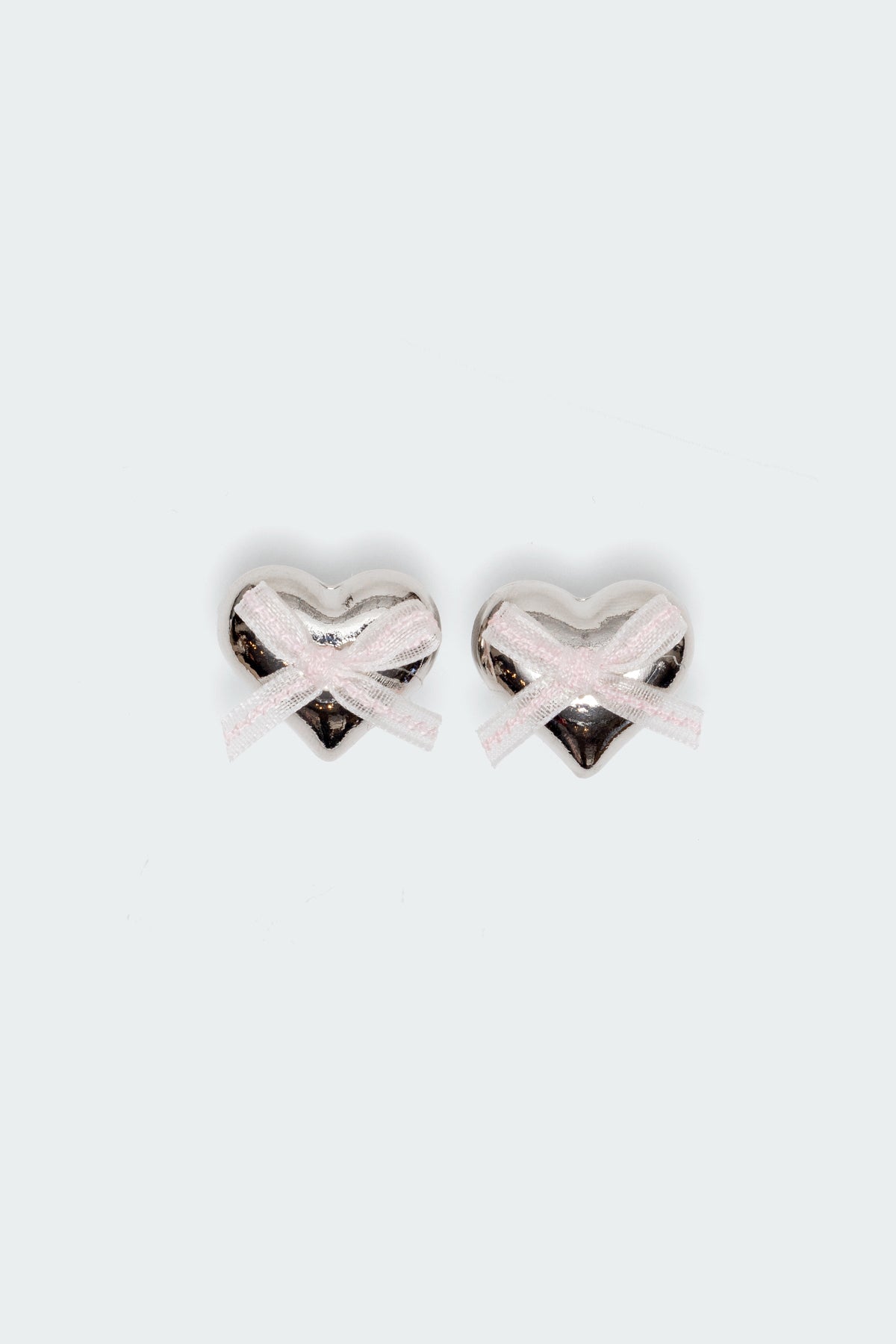 Heart & Bow Stud Earrings