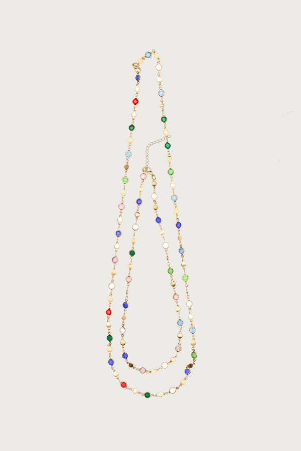 Cascading Gemstone Necklace Set