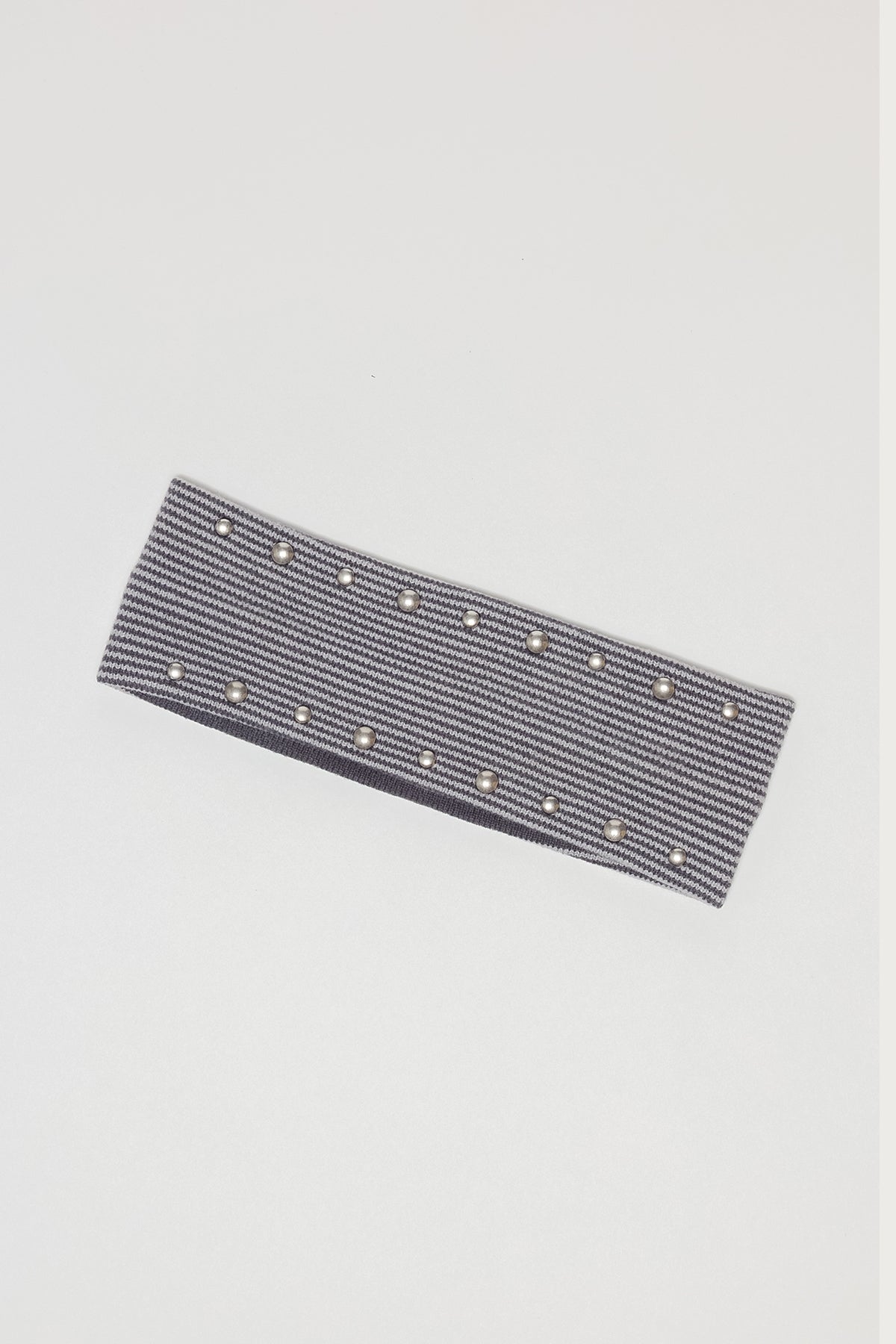 Striped Knit Studded Headband