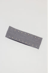 Striped Knit Studded Headband