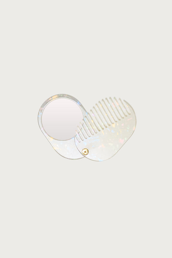 Compact Travel Comb & Mirror