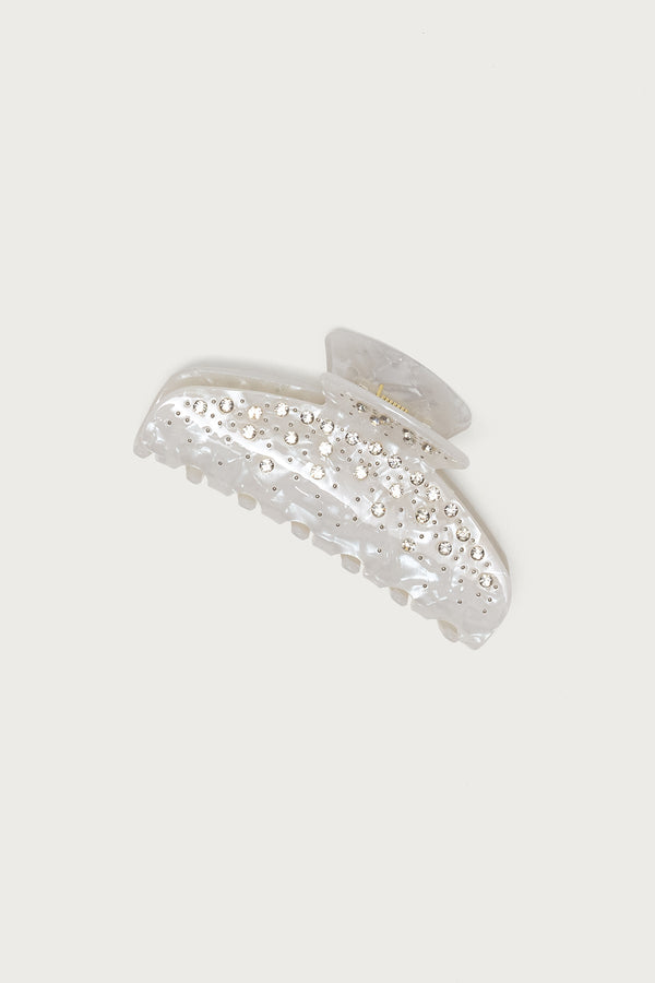Iridescent Rhinestone Claw Clip