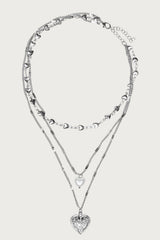 Love Heart Pearly Layered Necklace