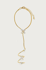 Spiral Ring Gem Hand Chain