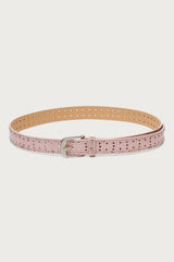 Mixed Studded Faux Leather Belt