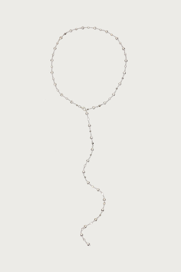 Heart & Diamond Cascading Necklace