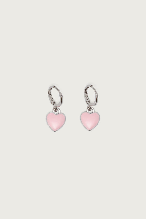 Pinky Heart Earrings