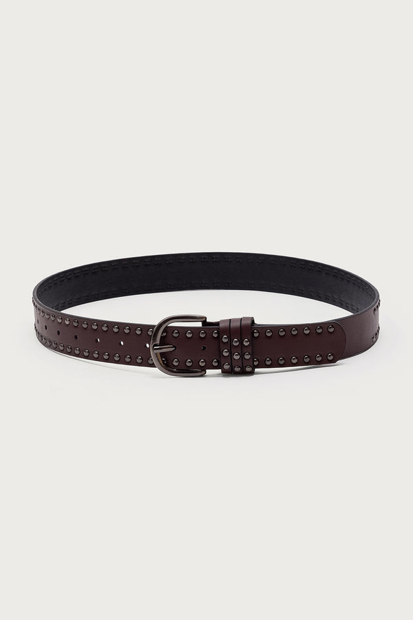 Studded Faux Leather Belt