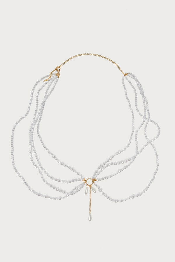 Layered Pearly Belly Chain