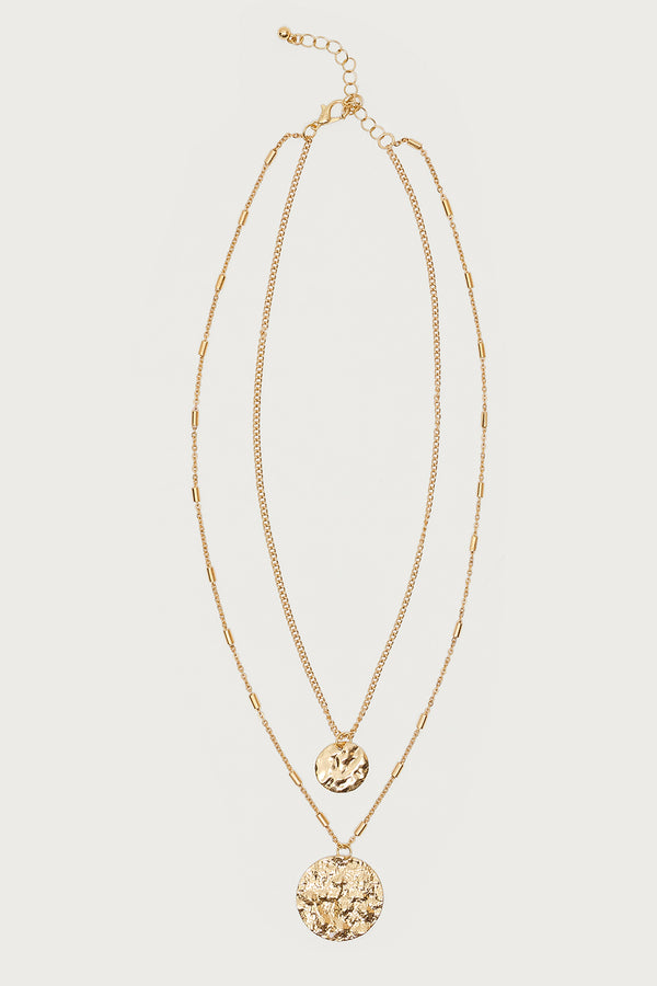 Textured Duo Layered Necklace