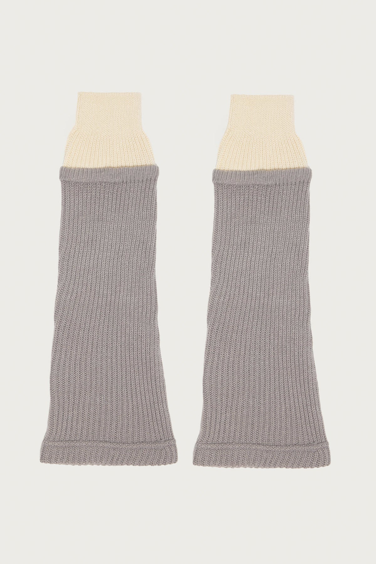 Contrast Ribbed Leg Warmers