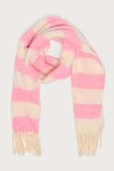 Striped Fringe Scarf