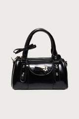 Faux Leather Heart Locket Bag