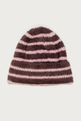 Striped Fuzzy Knit Beanie