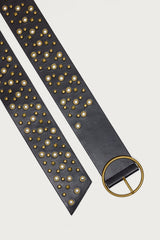 Stud & Grommet Faux Leather Belt