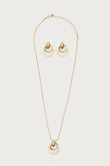 Paired Hoops Necklace & Earrings Set