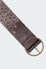 Stud & Grommet Faux Leather Belt