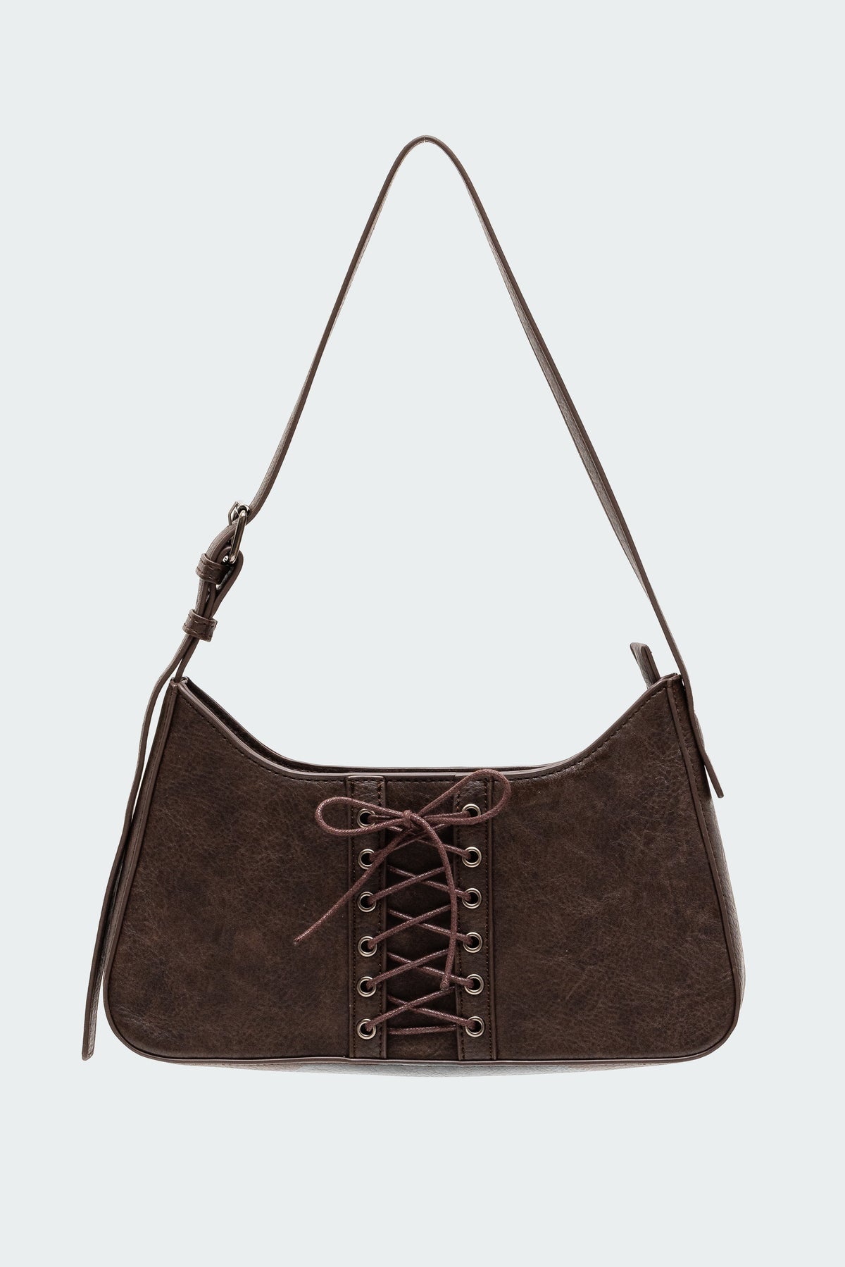 Lace Up Faux Leather Bag