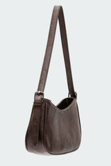 Curved Stitch Faux Leather Bag