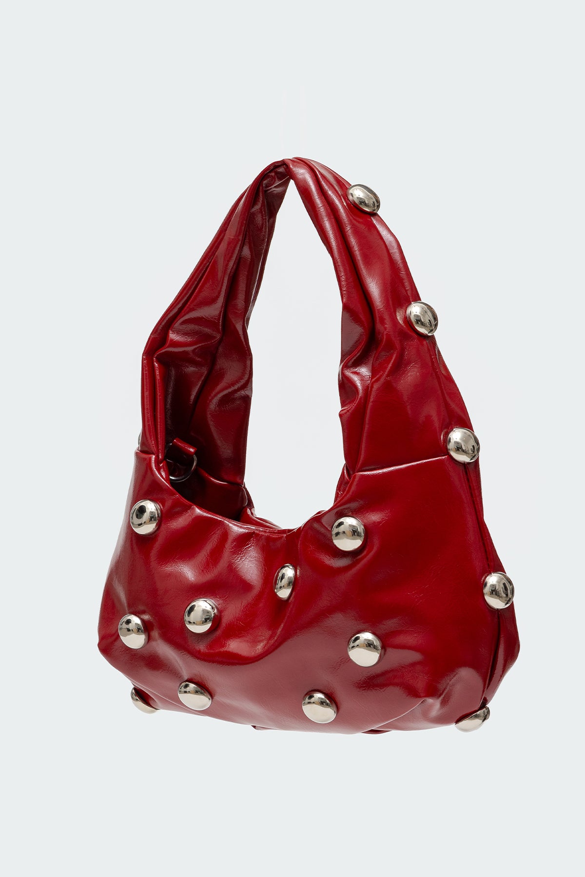 Bold Studded Faux Leather Bag