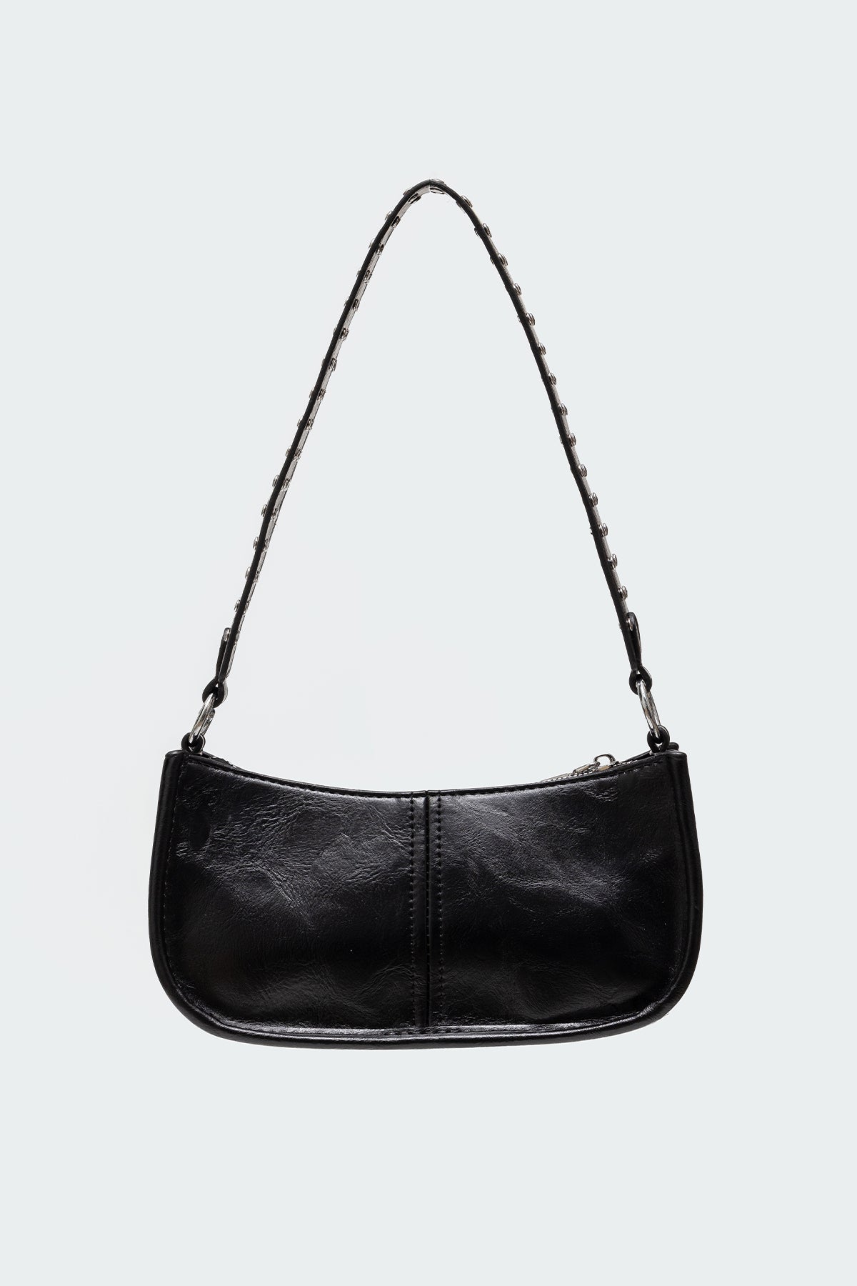 Studded Strap Faux Leather Bag