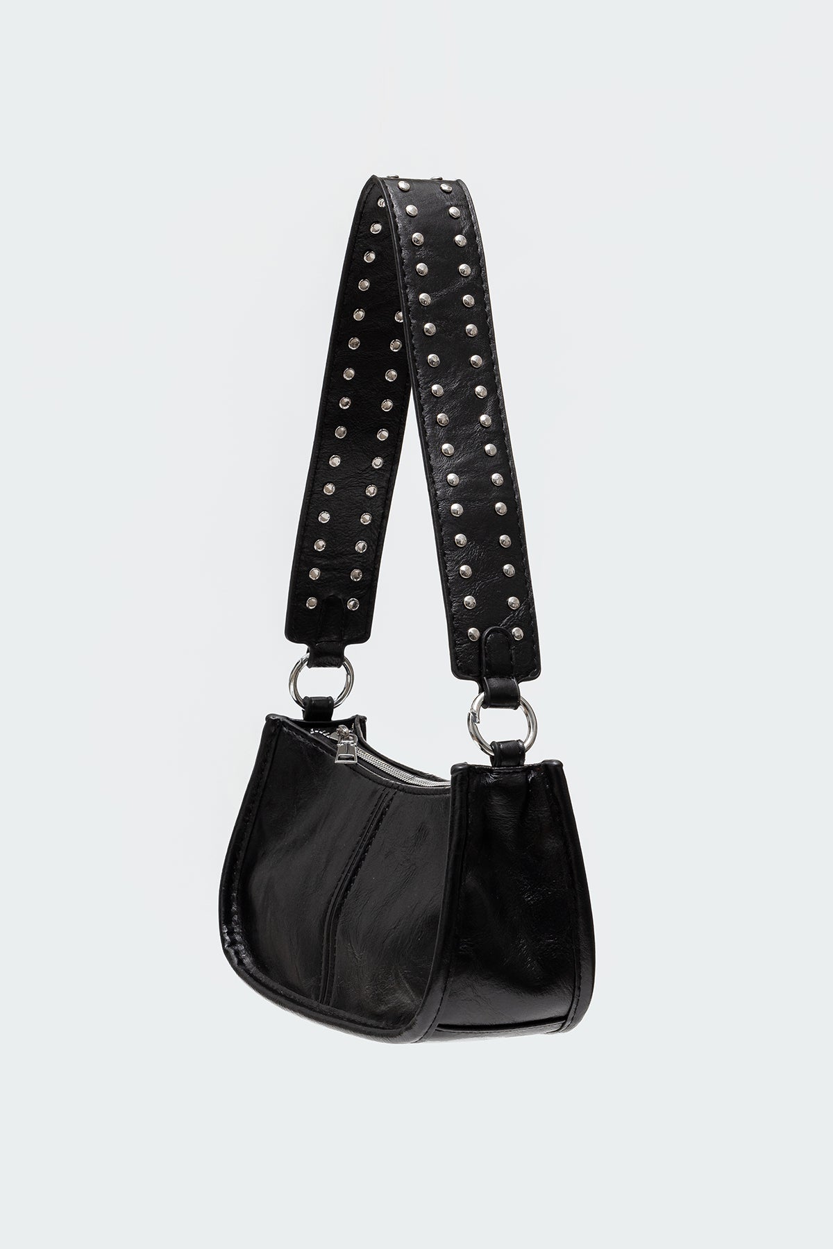 Studded Strap Faux Leather Bag