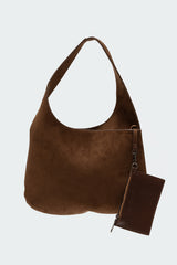 Faux Suede Shoulder Bag