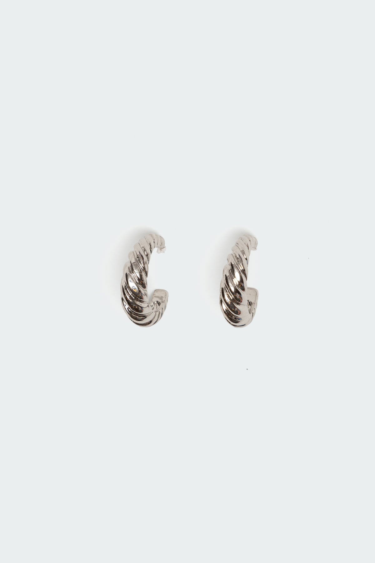 Twist Hoop Stud Earrings