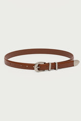 Basic Buckle Faux Leather Belt