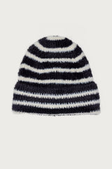 Striped Fuzzy Knit Beanie
