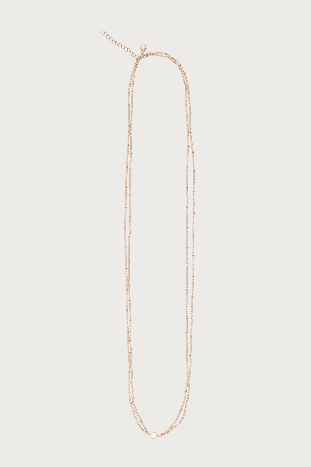 Rhinestone Pendant Layered Belly Chain