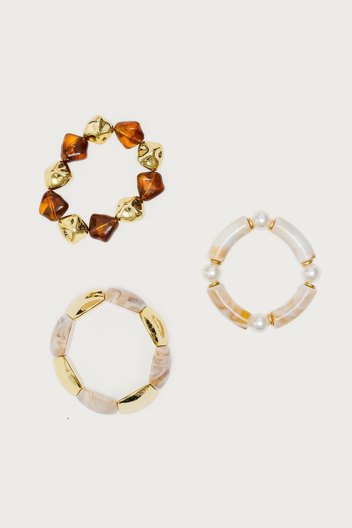 Mixed Tortoise & Pearly Bracelet Pack