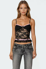 Ellen Sheer Lace Bra Top