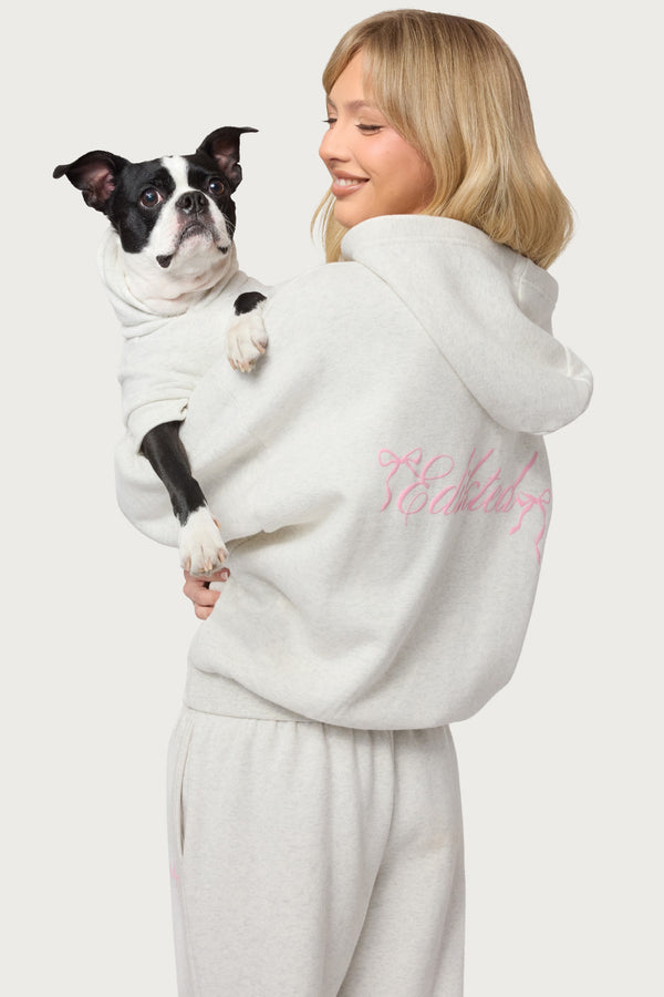 Sasha Bow Detail Pet Hoodie