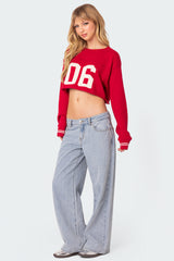 Varsity Cropped Sweater