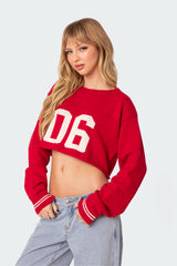 Varsity Cropped Sweater